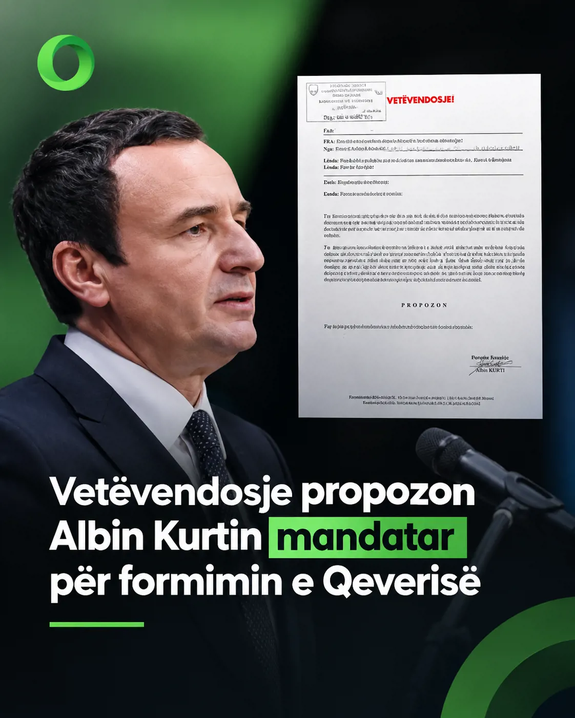 Vetevendosje propozon Albin Kurtin mandatar për formimin e Qeverisë